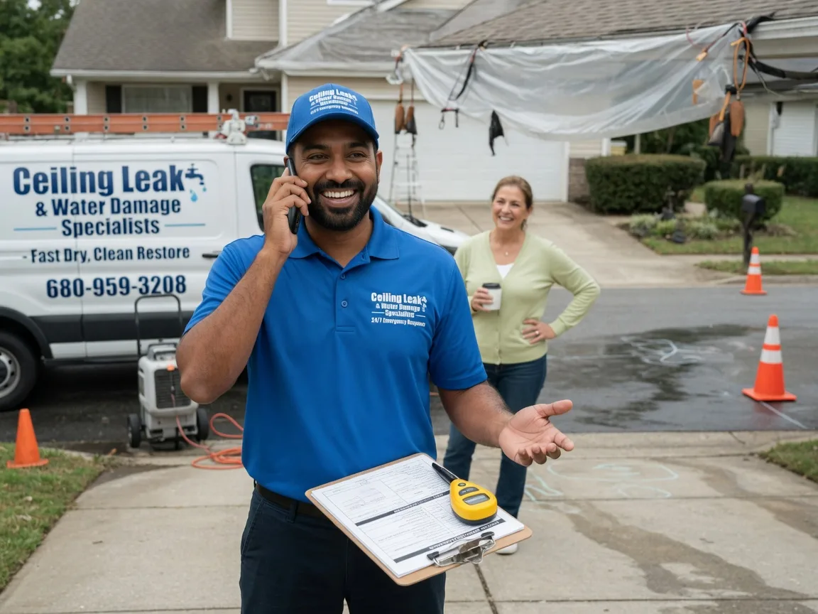Ceiling Leak Cleanup Oxford, IA FAQs
